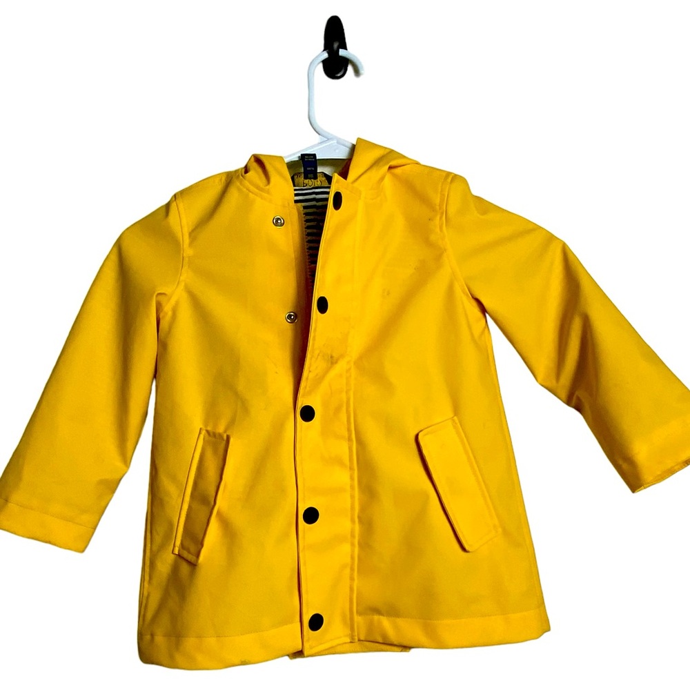 Polo Ralph Lauren Electric Yellow Rain Coat Girls Sz 7